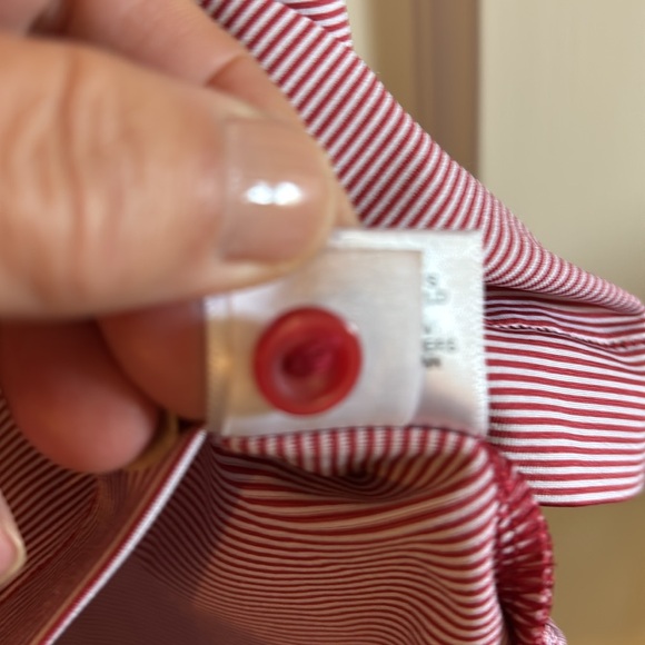 Peter Millar Summer Comfort Red and White Stripe Polo Golf - Picture 5 of 8